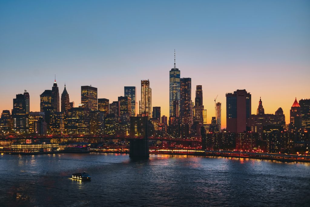 Dusk Skyline in New York City